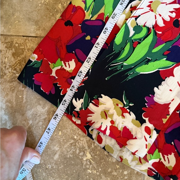 Veronica Beard Grigore Pants Floral High Rise Tuxedo Wide Leg Palazzo / 6 - Picture 10 of 12